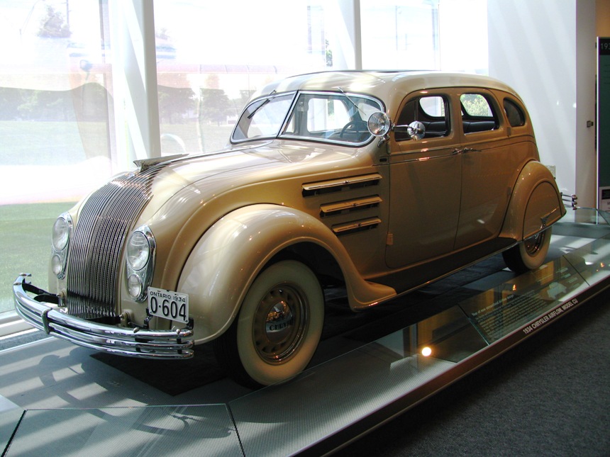 1934 Chrysler Airflow the first car to be designed in a wind tunnel