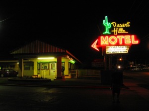Desert Hills Motel, Tulsa, OK.  A Route 66 icon and our accommodation for the night!